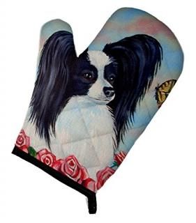 Caroline's Treasures 7040OVMT Papillon Black and White Oven Mitt Large multicolo