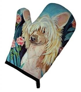Caroline's Treasures 7087OVMT Chinese Crested Oven Mitt Large multicolor