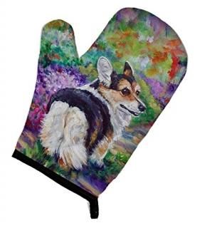 Caroline's Treasures 7297OVMT Corgi Garden Path Oven Mitt Large multicolor