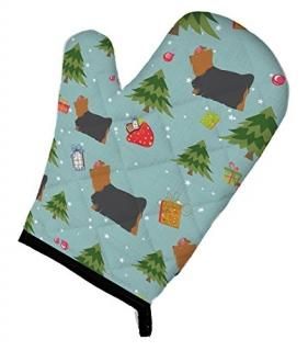 Carolines Treasures BB4858OVMT Christmas Yorkshire Terrier Yorkie Oven Mitt