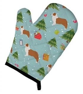Carolines Treasures BB4857OVMT Christmas Australian Shepherd Dog Oven Mitt