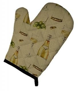 Carolines Treasures BB5194OVMT White Wine on Linen Oven Mitt