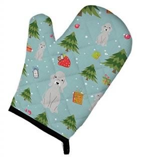 Carolines Treasures BB4750OVMT Christmas Bedlington Terrier Blue Oven Mitt