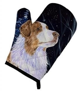 Carolines Treasures SS8375OVMT Starry Night Australian Shepherd Oven Mitt