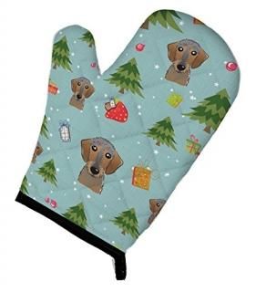 Carolines Treasures BB5022OVMT Christmas Wirehaired Dachshund Oven Mitt