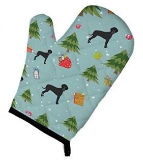 Carolines Treasures BB4947OVMT Christmas Black & Natural Great Dane Oven Mitt
