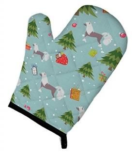 Carolines Treasures BB4867OVMT Christmas Chinese Crested Oven Mitt
