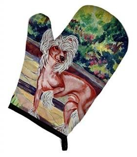 Carolines Treasures 7021OVMT Chinese Crested on the Patio Oven Mitt