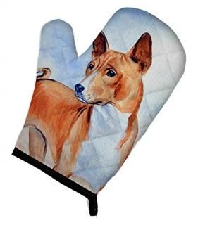 Carolines Treasures 7223OVMT Red & White Basenji Oven Mitt