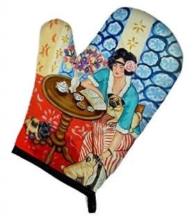 Carolines Treasures 7259OVMT Lady with Her Pug Oven Mitt