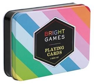 Chronicle Books Bright Games 2-Deck Set of Playing Cards Bright Colors