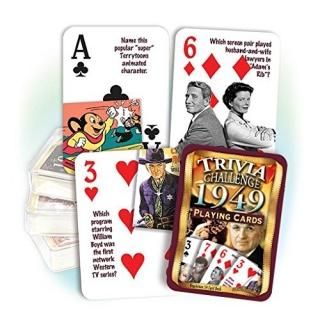 Flickback 1949 Trivia Playing Cards