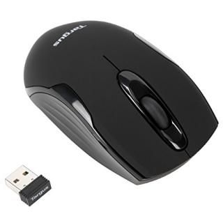Targus Wireless Mouse with USB Dongle for PC or Mac 4.4 x 2.3 x 1.4 Inches Black