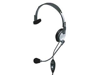Black Grey Silver - Andrea Communications NC-181VM USB On-Ear Monaural Computer 