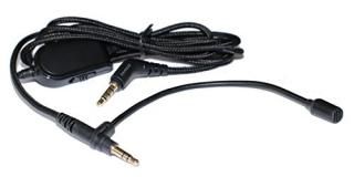 Headphone Audio Cable with Mic Boom Inline Mute & Volume Control Converts Premiu