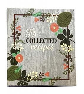 Meadowsweet Kitchens Fabric Covered Recipe Card Cookbook Vintage Flowers design