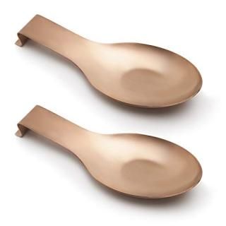 Stainless Steel Rose Gold Spoon Rest for Kitchen Counter Cooking Utensil Rest Sp