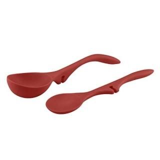 Rachael Ray 55770 2-Piece Lazy Spoon and Ladle Set - Red