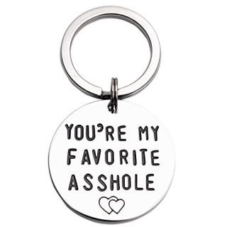 You're My Favorite Asshole Keychain Funny Man Valentines Day for Husband Boyfrie