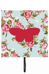 Butterfly Shabby Chic Blue Roses Leash or Key Holder BB1052