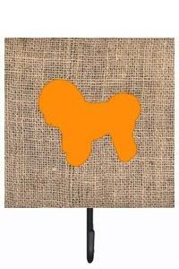 Carolines Treasures BB1107-BL-OR-SH4 Bichon Frise Burlap And Orange Leash Or Key