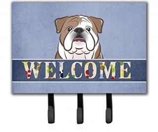 Carolines Treasures BB1405TH68 English Bulldog Welcome Leash & Key Holder by Car