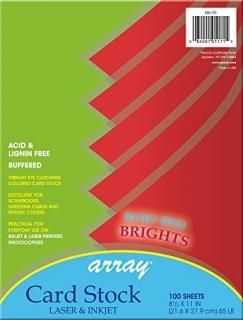 Array Card Stock Brights Rojo Red