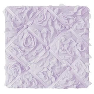 Sweet Jojo Designs Purple Floral Rose Fabric Memory Memo Photo Bulletin Board - 