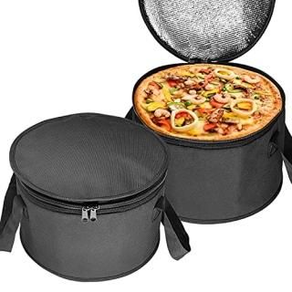 2 Pack 11X7 inch Round Insulated Thermal Pie Carrier Slow Cooker BagReusable Ins