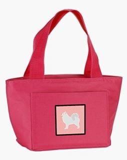 Caroline's Treasures BB3659PK-8808 Samoyed Checkerboard Pink Insulated Lunch Bag