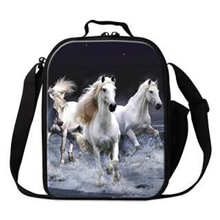 Dispalang Horse 3D Printed Lunch Bags for Children Small Insulated Cooler Bag Me