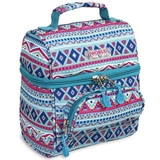 J World Corey Kids Lunch Bag. Insulated Lunch-Box for Women Mint Tribal