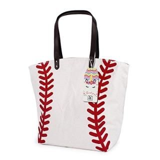 YIQIGO Baseball Bag Handbag for Woman Shopping Bag Travel Bag Canvas Casual Bag 