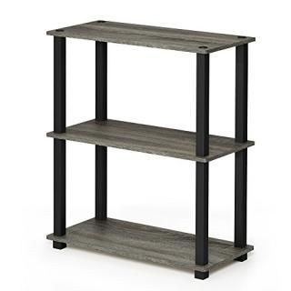 Furinno Turn-S-Tube 3-Tier Compact Multipurpose Shelf Display Rack with Square T