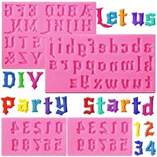 Letters Molds and Numbers Molds Silicon Number 0-9 3D Chocolate Fondant Molds Ca