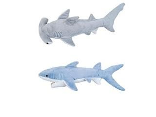 Adventure Planet - Set of 2 Plush SHARKS Mako and Hammerhead Shark - Stuffed Ani