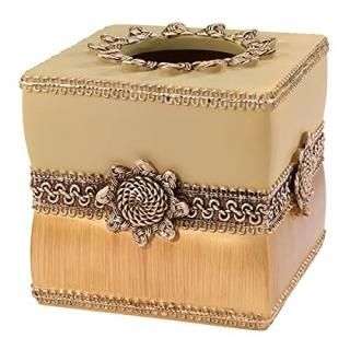 Tissue Cover Gold - Avanti Braided Medallion Tissue Cover