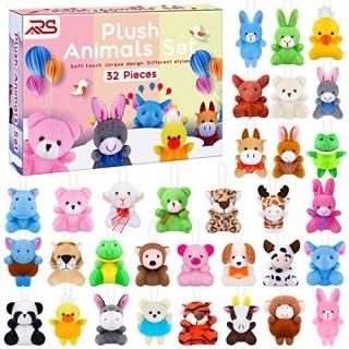 Ruisita 32 Pack Mini Plush Animals Toys Set Jungle Animal Plush Toys Stuffed Ani