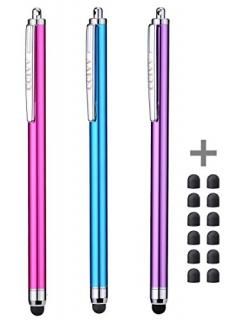 Stylus Pens for Touch Screens iPad iPhone Kindle Fire Pink/Purple/Aqua Blue