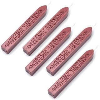 Yoption 5 Pcs Totem Fire Manuscript Sealing Seal Wax Sticks with Wicks Cord Wick