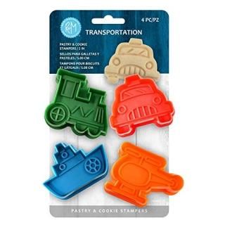 R & M International 491 Pastry/Cookie/Fondant Stamper 3-Inch Transportation Them