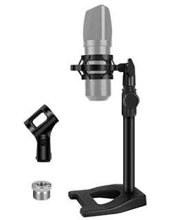 InnoGear Microphone Stand Mic Stand Desk with Weighted Base Shock Mount 3/8 and 