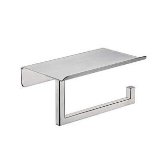 JQK Toilet Paper Holder Shelf Bathroom Tissue Roll Holder with Phone Shelf 5 Inc