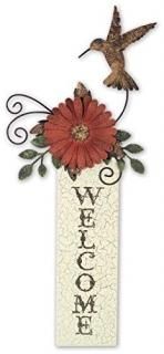 Sunset Vista Designs Hummingbird Welcome Sign New.