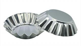 MYStar 3.15 8 cm Fluted Design Round Shape Non-stick Aluminium Tart Mould Mini P
