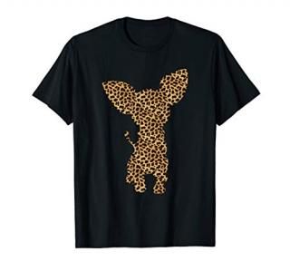 Chihuahua Leopard Print Dog Pup Animal Lover Women Gift T-Shirt