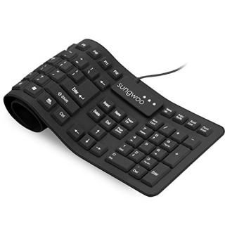 sungwoo Foldable Silicone Keyboard USB Wired Standard Keyboard Waterproof Rollup