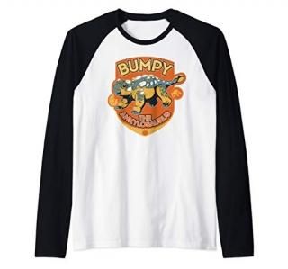 Jurassic World Camp Cretaceous Bumpy The Ankylosaurus Raglan Baseball Tee