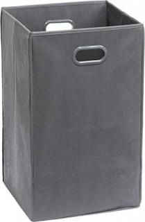 SimpleHouseware Foldable Closet Laundry Hamper Basket Dark Grey