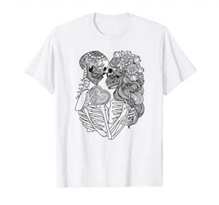 Dia De Los Muertos Sugar Skull  Teschi Messicani T-Shirt